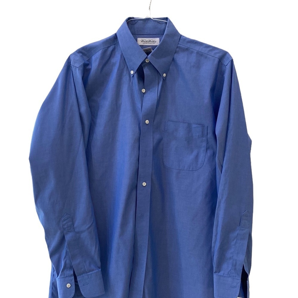 Brook's Brothers Men's Size 16 - 34 Est. 1818 Blue Long Sleeve Button Shirt